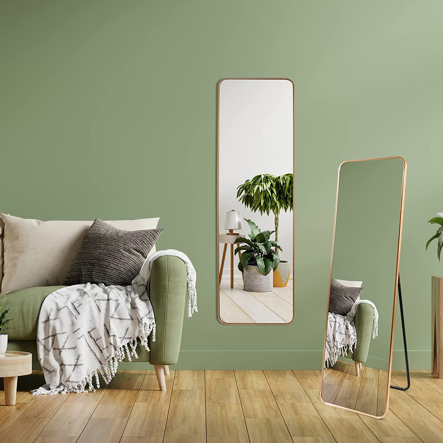 Full Length Body Mirror Floor Standing Wall Mounted Mirror, for Bedroom  Large